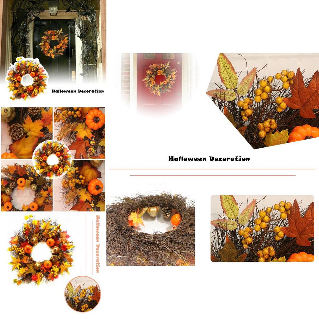 Simulation For Garland Wedding Home Party Decoration Fall Door Wreath Autumn