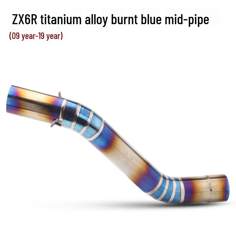ZX6R/ZX10R Titanium Alloy Mid-Pipe Connector for Non-Destructive Motorcycle Modification
