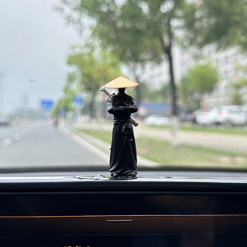 Resin Mini Figurines Decorative 50mm Ancient Sino-Japanese Samurai Warriors Office Cubicle Home Desktop Car Interior Model Gifts