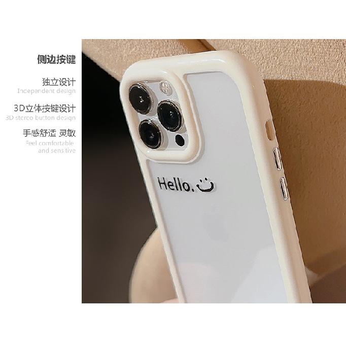 Suitable for 16ProMax phone case, 17 minimalist English smiley face, iPhone13 acrylic, 12 Apple, 11 magnetic suction, 16
