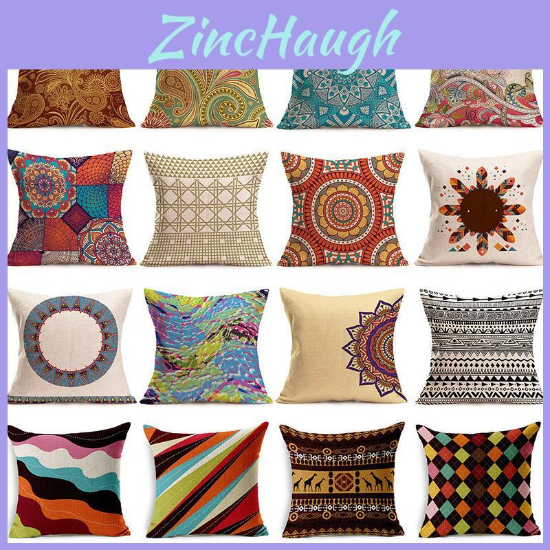 Luxurious National Ancient Pattern Cotton Linen Pillowcase For Car And Sofa Cushion