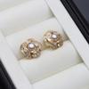 Genuine Freshwater Pearl Earrings for Women,Small Natural Stud Earrings Pearl Wife Mother Birthday Gift White