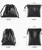 6Pcs/Set Leather Drawstring Pouch Jewelry Bag Party Gift Pouch Bag Earphone Phone Storage Bags Kit