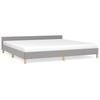 Vidaxl Bed Frame Without Mattress, Light Gray, 200X200 Cm, Upholstered