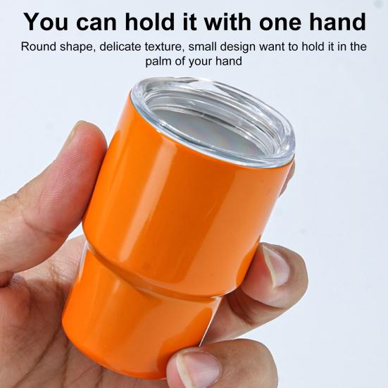 Mini Tumbler Sklenice na panáky se slámkou a víčkem 3 oz nerezová ocel