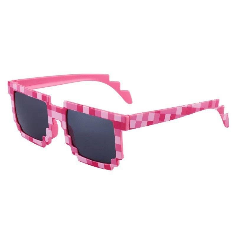 Mosaic glasses two-dimensional sunglasses personalized pixel sunglasses party funny non-mainstream plaid Internet celebrities
