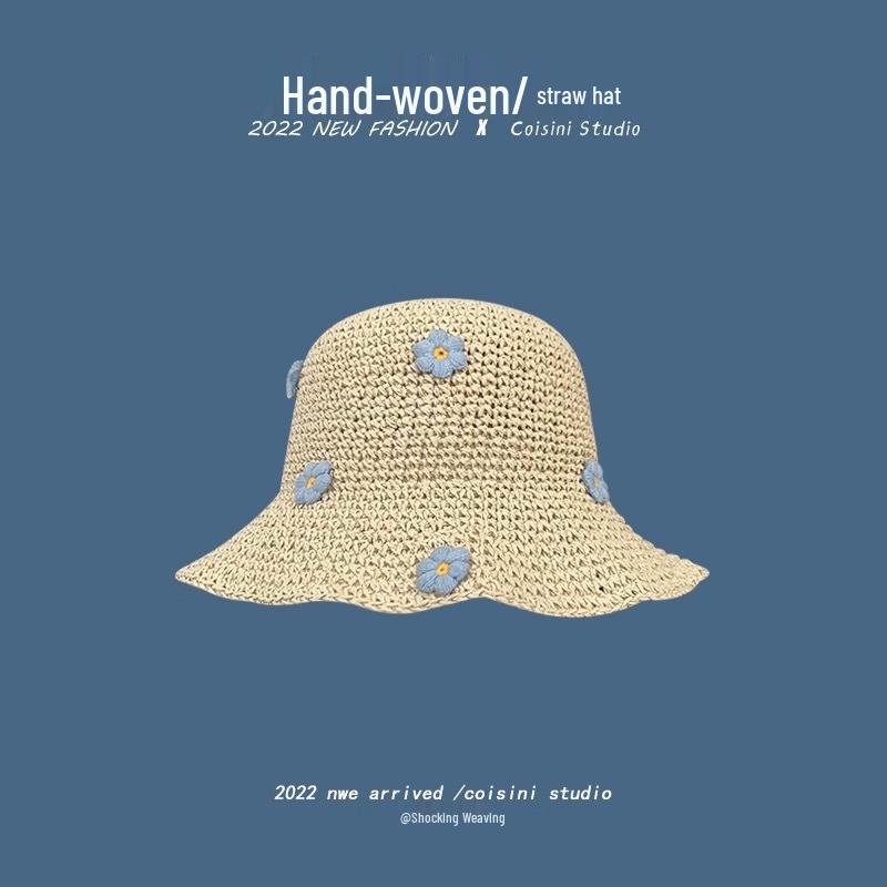 Женская складная соломенная пляжная шляпа от солнца