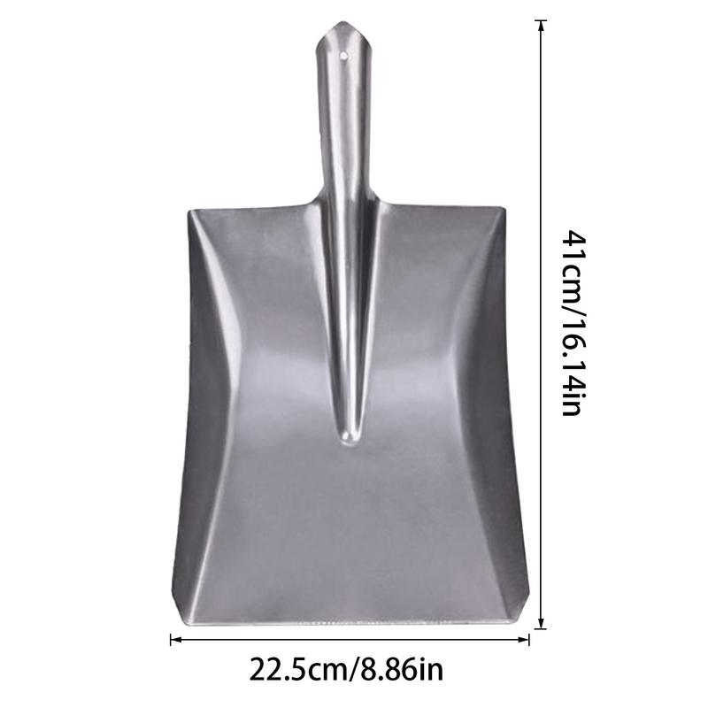 Metal Shovel Long Garden Shovel Heavy Duty Snow Shovel Ergonomic Metal Transfer Shovel Sturdy Multipurpose Flat Shovel For
