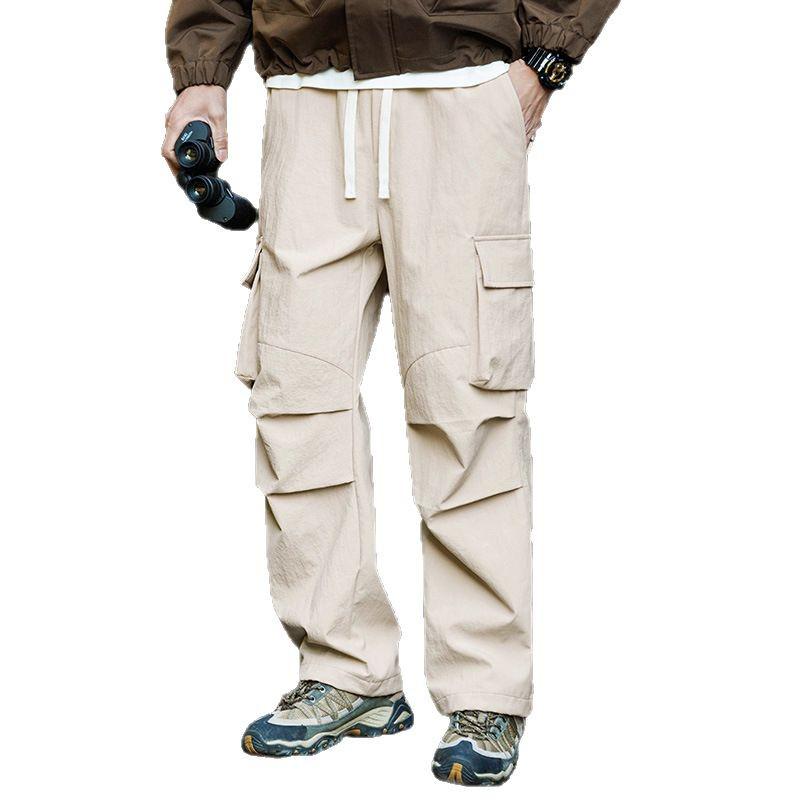 Men's and Women's Outdoor Waterproof Loose Straight-Leg Pants for Hiking and Mountaineering