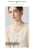 Lekasha Women's Cashmere Knitted Lace Sweater with Loose Elegant Collar