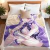 Cartoon Zenless Zone Zero Vivian Banshee Flannel Blanket Warm Soft Anime Genshin Impact Citlali Nap Blanket Decoration Blankets