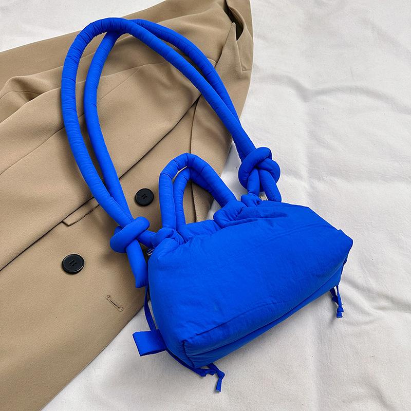 Damskie pikowane torby na ramię Mała puszysta bawełniana nylonowa puchowa torba crossbody Mini torebki damskie Projektant mody