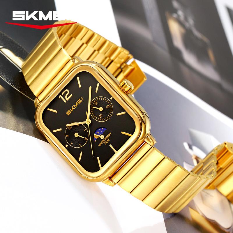 Fashion Waterproof Time Clock Wristwatches Business Movement Quartz Watches For Men Women Dress Watch Square Dial