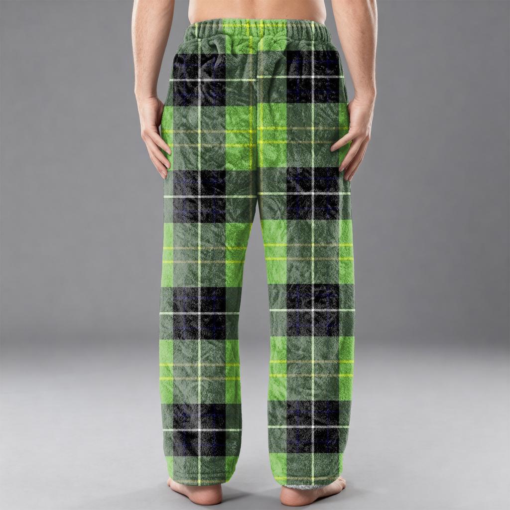 Herren Flanell Taschen Freizeithose, Bedruckte Taschen Freizeithose, Schlafhose für Zuhause