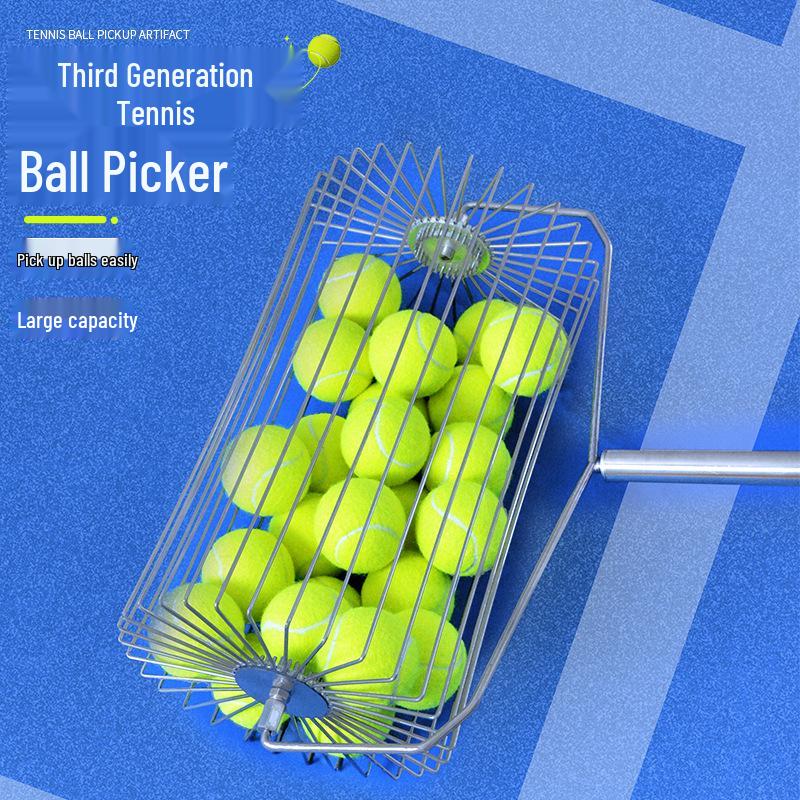 Raccoglitore Automatico Portatile per Palline da Tennis e Cesto Allenatore Multi-Palla