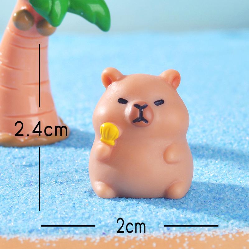 Ornamental Garden Resin Small OrnamentsSummer Capybaras Fish Tanks Aquarium Decoration Accessories
