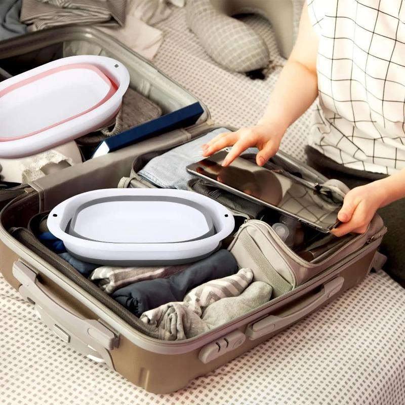 Foldable Washbasin Binaural Portable for Home Dorm and Outdoor Use for Foot Washing Hand Washing Essential for Back Toschool