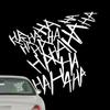 Funny Car Stickers, HAHAHA Car Stickers | Funny HAHAHA Words Decal Sticker Helmet Sticker