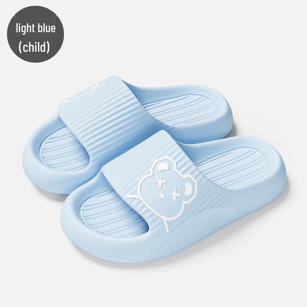 EVA Bear Slippers for Women & Children - Cute, Non-Slip, Summer Indoor/Outdoor Footwear with Unique Step-On Comfort