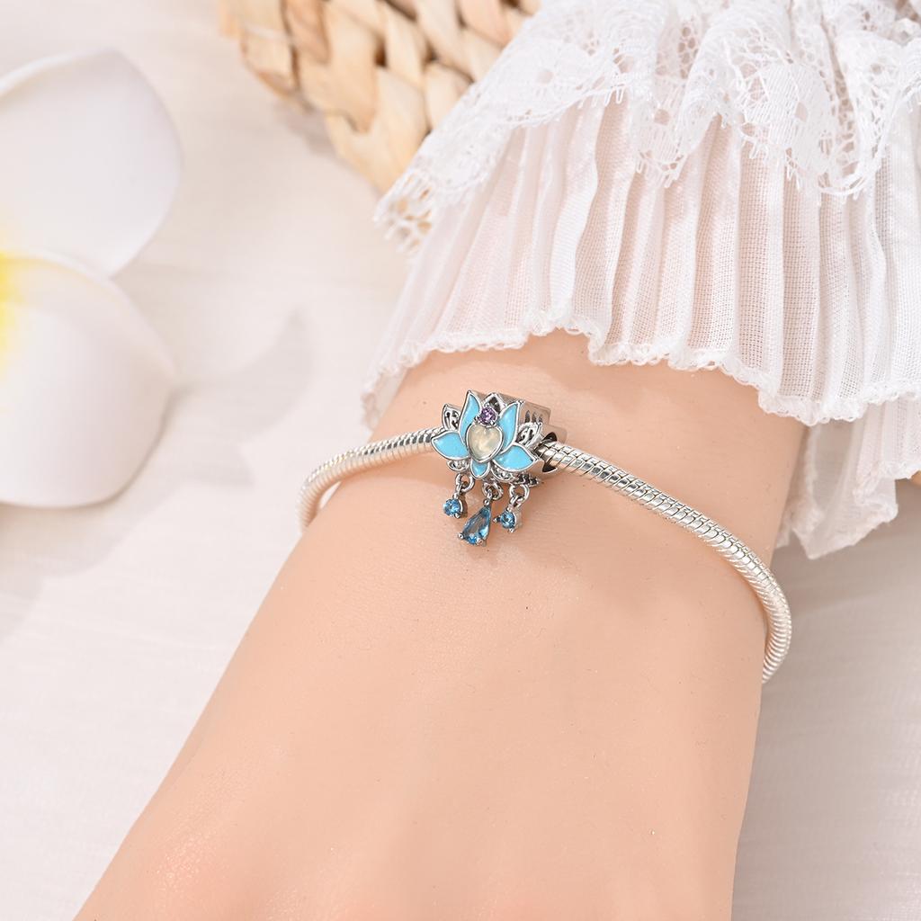New 925 Silver Original Luminous Chameleon Firefly Beaded Jewelry Bead Bracelet
