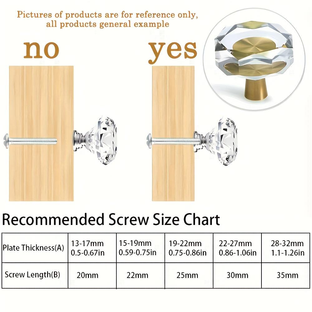 8pcs Glass Crystal Knobs, Brass Drawer Pulls, Gold Furniture Pulls, Hardware for Cabinet Dresser Kitchen with Screws