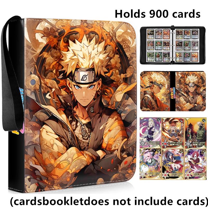 400pcs/900pcs Naruto Card Album Book Folder 4/9 Card Slots Collections Zipper Double Pocket Zipper Card Binder Holder