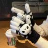 Touchscreen Panda Gloves for Women, Warm Fleece Winter Gloves with Touch Screen Fingers, Cute Animal Design Christmas Gift Idea