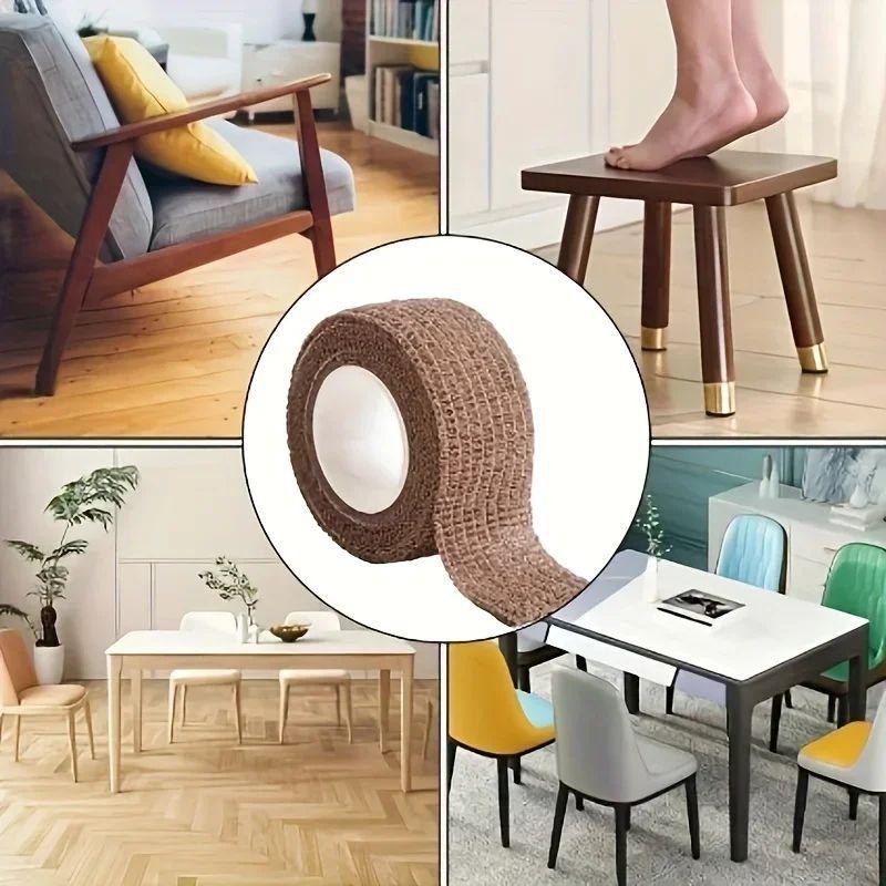 1PC 2.5cm*4m Tapes Chair Leg Floor Protector, Non Slip Furniture Leg Pads Tape, DIY Chair Leg Protectors for Hardwood Floors
