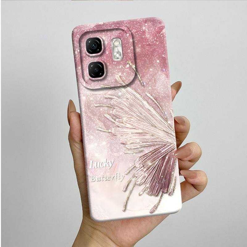 For Infinix Hot 50i Case Hot50i X6531 Soft Silicone TPU Painted Phone Coque Cartoon Printed Shockproof Protective Fundas Cover