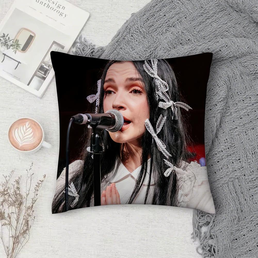 

Singer Negative Spaces P-Poppy Pillow Case Square Double-Sided Printing Short Plush Sofa Cushion Cover Bedroom Bedside Pillow 12x12Inch
