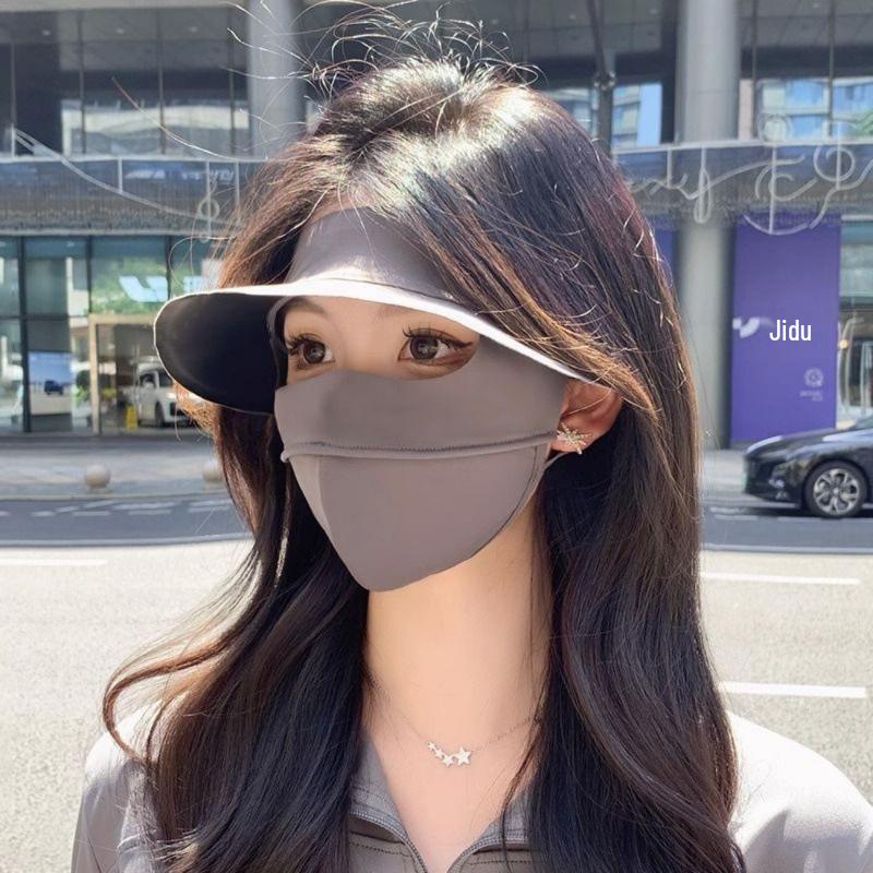 Women s Anti-UV Breathable Ice Silk Full Face Cycling Mask with Sun Protection One Size