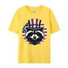 Raccoon Patriotic America 4th Of July TShirts Funny Cotton Tees Printing Tops Tee Loose TeeShirt Unisex Top Tshirts