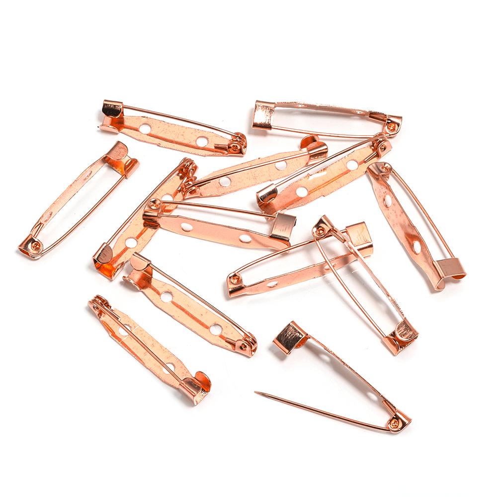Louleur 50pcs Metal Brooch Pins Clip Base Pins Safety Pins Brooch Settings Blank Base For DIY Jewelry Making Supplies Wholesale