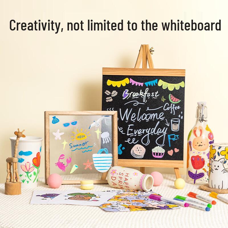 Deli S506 2.0mm 12-Color Erasable Whiteboard Marker Set