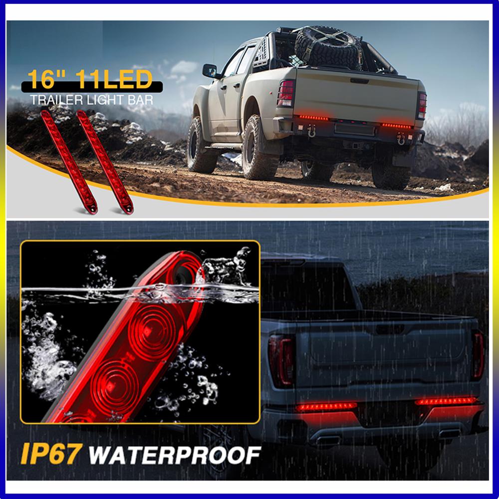 Truck Off-road Vehicle Trailer Light Strip With 11LED 15LED Signal Lights Used For Parking Turn Signals Rear Brake Work Light