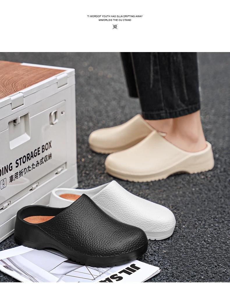 Fashion Waterproof Light Comfortable Chef Shoes Suitable for Hotel Restaurants Hospital Kitchen Safety Shoes Non-slip Sandals Summer