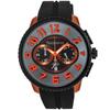 Tendence Altec Gulliver Quartz Watch TY146003 51MM Aluminum Orange Dial Mineral Glass Men's Black