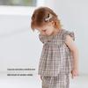 Babylove Kariertes Baumwoll-Camisole für Mädchen