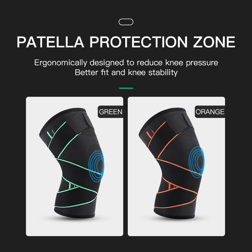 Fitness Running Basketball and Cycling Functional Knitted High-elastic Knee Pads To Protect Tendons PracticalDesign