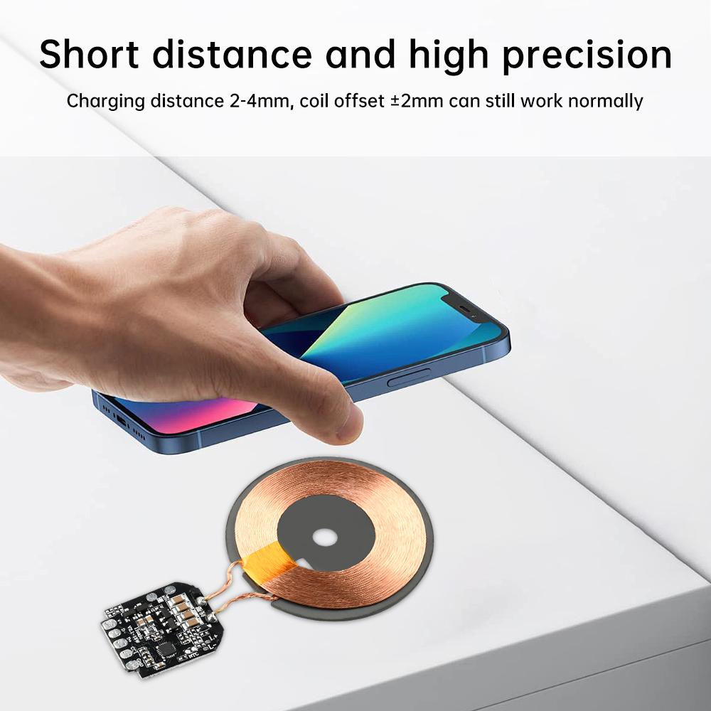 15W Low Temperature Wireless Charging Module Transmitter PCBA Wireless Charger Motherboard Magnetic Charging Motherboard Coil