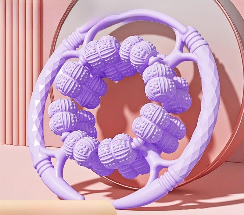 

1 шт. полный пакет обновления 32 колеса круговой массажный ролик для ног, зажимной массажер, прочищает меридианы и расслабляет, делает ноги стройными фиолетовый