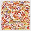 50 Horse Cartoon New Year Stickers: Fun Decorative for Notebook, Skateboard, Scooter, Desktop
