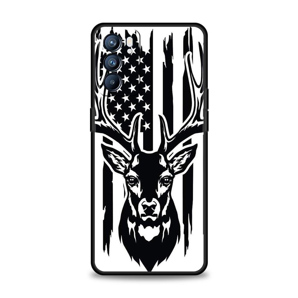 Phone Case Cover For Oppo A17 A31 A54 A57 A78 A79 Find X5 X6 Reno 7 8 10 11 12 13 F Pro 5G Soft TPU Shell Deer Hunting Camo Bags