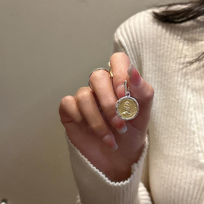 

Подвеска из стерлингового серебра 925 пробы в корейском ретро-стиле с портретом и застежкой-хвостом рыбы, золотого и серебряного цвета 925 Silver