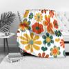 Vibrant Retro Floral Fleece Throw Blanket Sofa Bed Decorative Cushion Cover Gift
