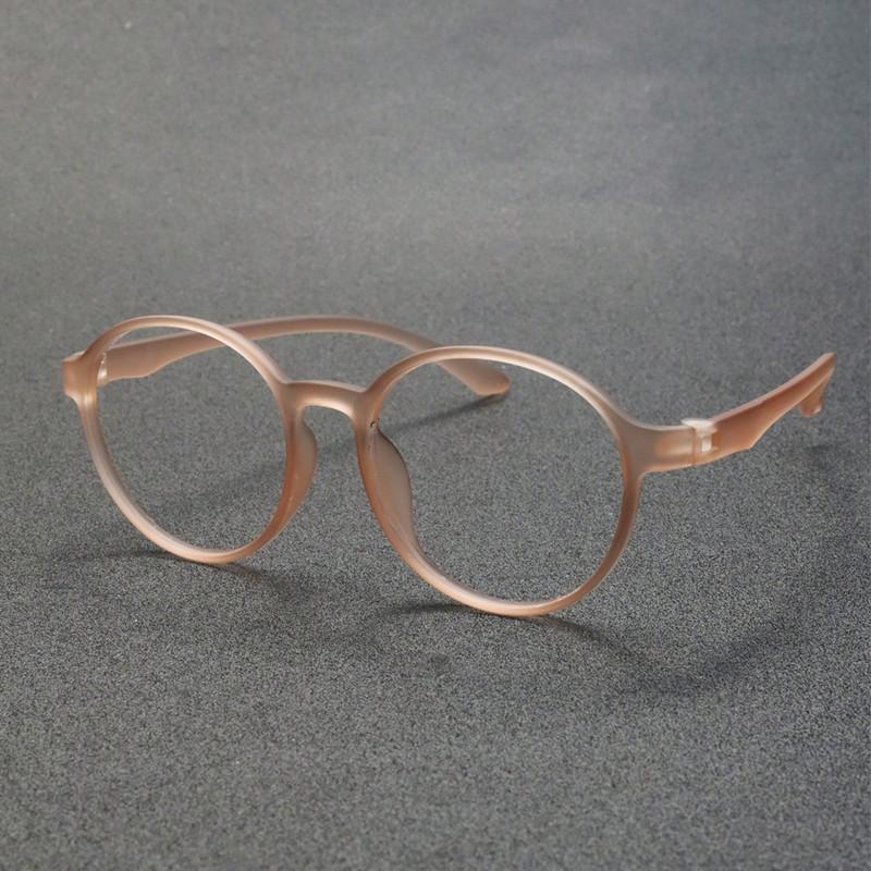 New Fashion Ultralight TR90 Round Glasses for Women Soft Comfortable Retro Anti Blue Light Protection