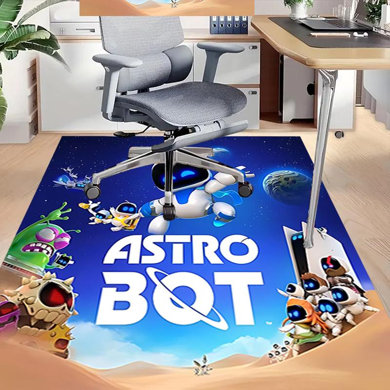 1 Stück Astro Bot Abenteuer Teppich für Spielzimmer Schlafzimmer Wohnzimmer Sofa Heimdekoration, Kinder Spielbereich Teppich Rutschfeste Fußmatte Y72313