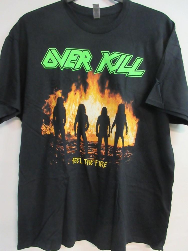 OVERKILL OFFICIAL MERCH FEEL THE FIRE BAND CONCERT MUSIC  2XL / XXL Unisex T-Shirt XL