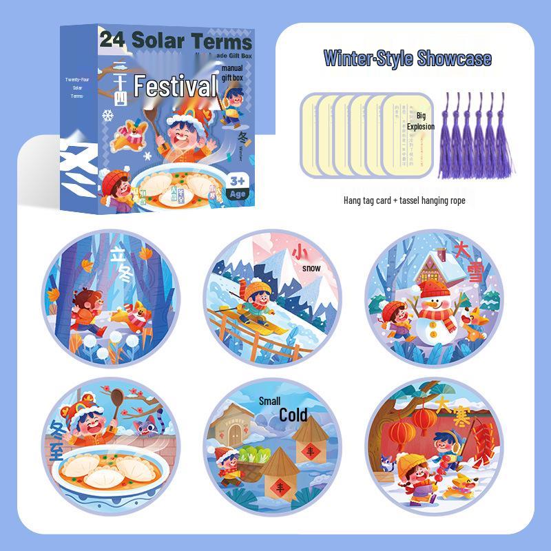 Mr. Toy 24 Solar Terms DIY Kit: Four Seasons Decorative Paintings for Kids.