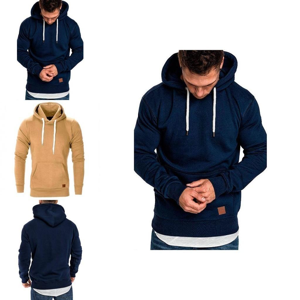 Hooded Hoodies Mens Sweatshirt Sweater Jumper Comfy Pullover Outwear Coat Tops